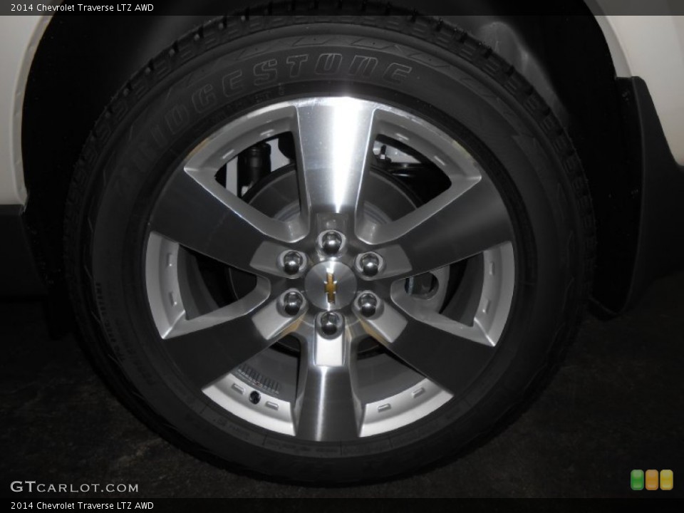 2014 Chevrolet Traverse LTZ AWD Wheel and Tire Photo #82993964
