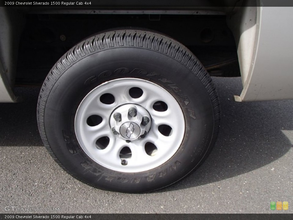 2009 Chevrolet Silverado 1500 Regular Cab 4x4 Wheel and Tire Photo #83080613