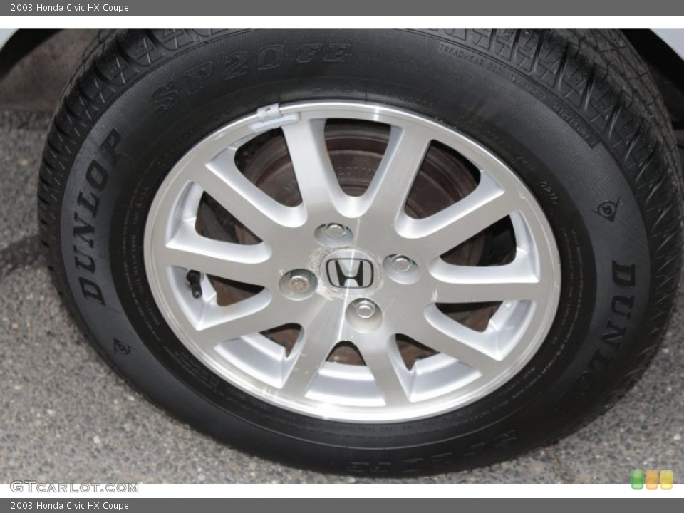 2003 Honda Civic HX Coupe Wheel and Tire Photo #83121671