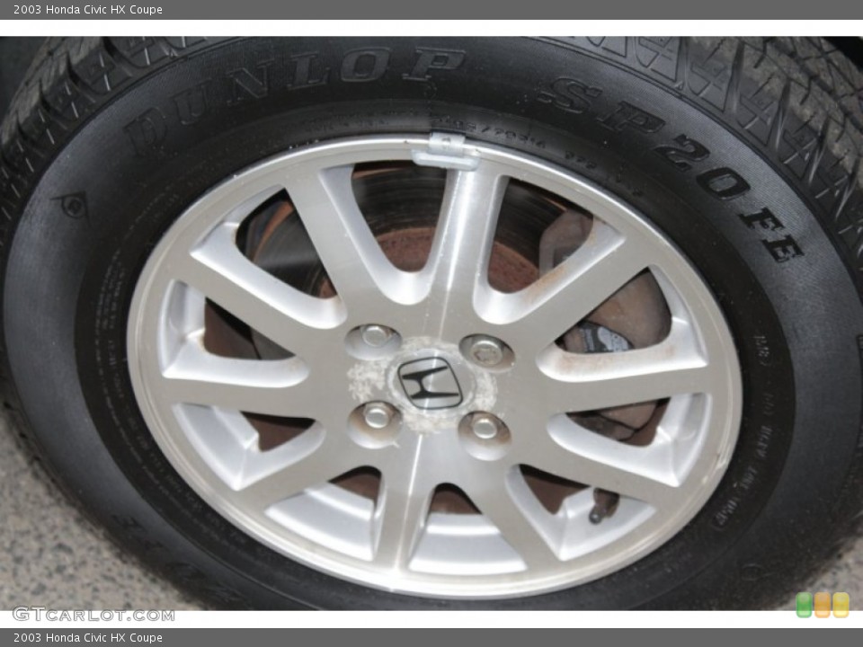 2003 Honda Civic HX Coupe Wheel and Tire Photo #83121738