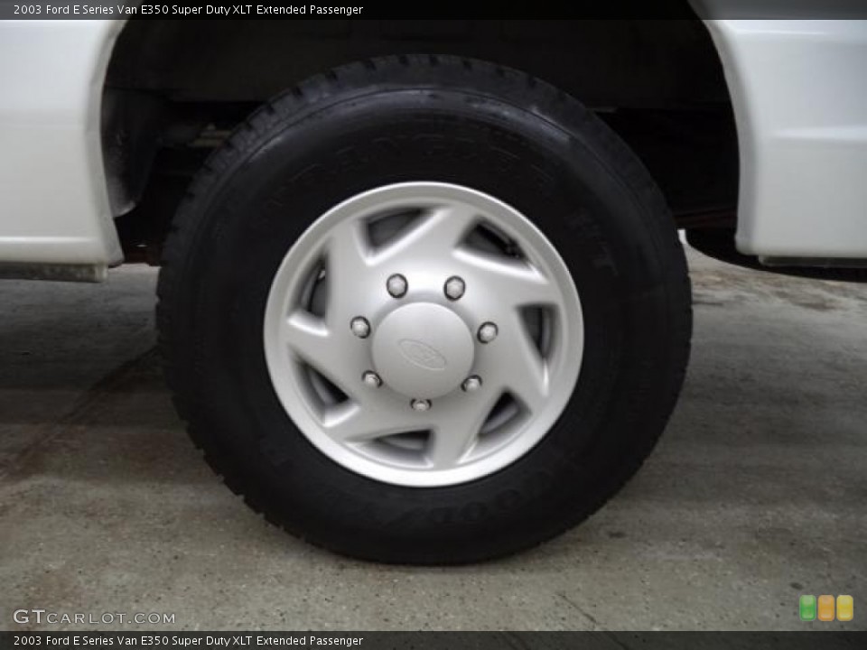 2003 Ford E Series Van E350 Super Duty XLT Extended Passenger Wheel and Tire Photo #83523822