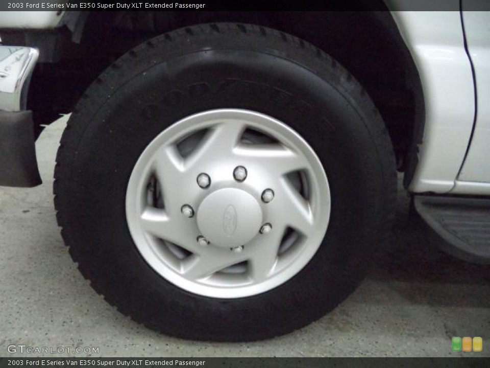 2003 Ford E Series Van E350 Super Duty XLT Extended Passenger Wheel and Tire Photo #83523846