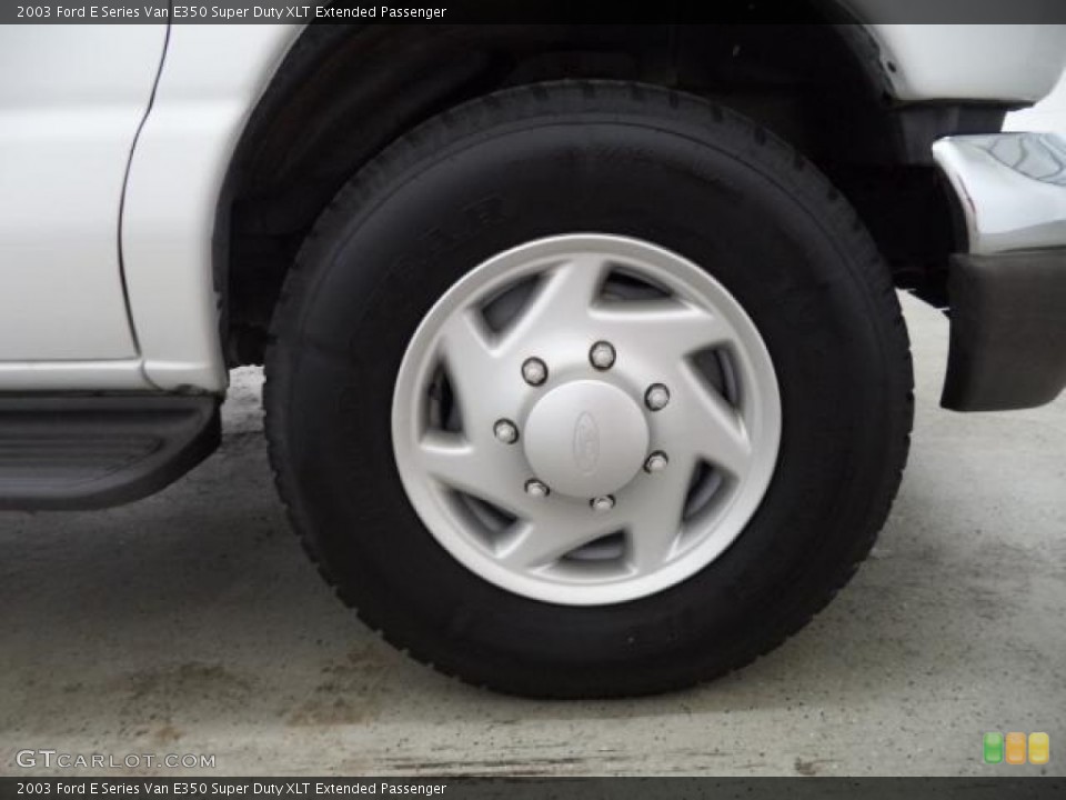 2003 Ford E Series Van E350 Super Duty XLT Extended Passenger Wheel and Tire Photo #83523861