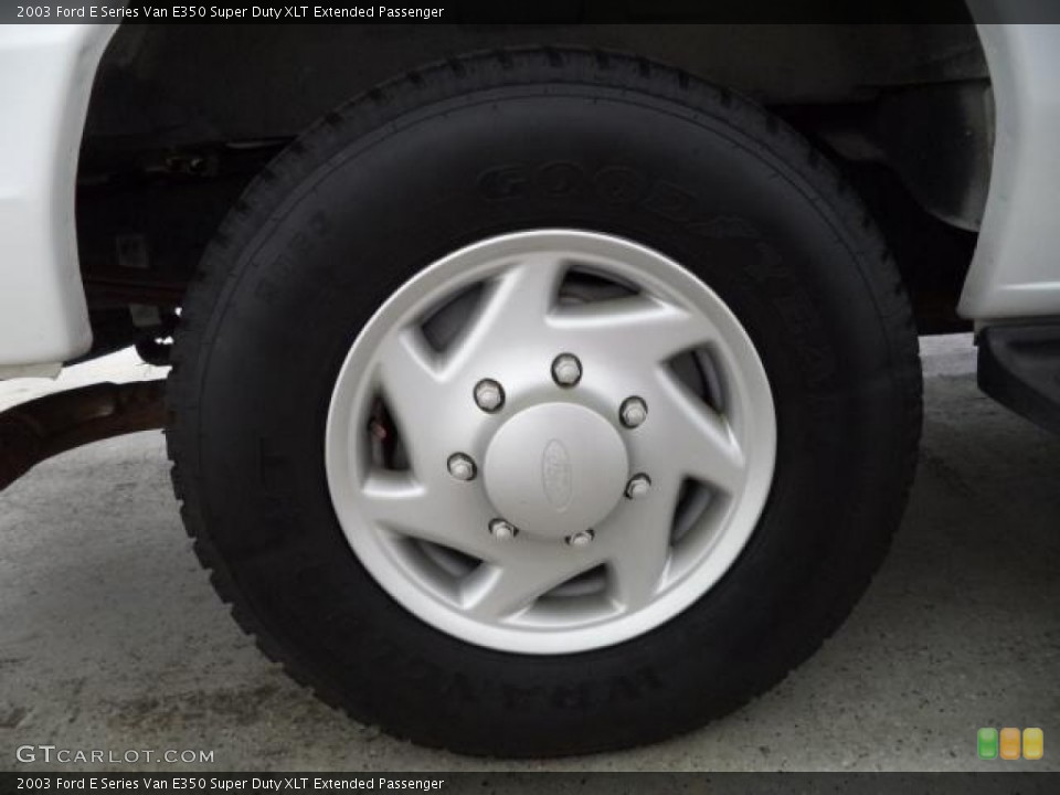 2003 Ford E Series Van E350 Super Duty XLT Extended Passenger Wheel and Tire Photo #83523885