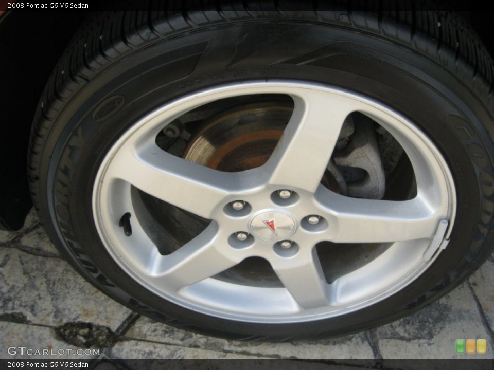 2008 Pontiac G6 V6 Sedan Wheel and Tire Photo #83791532