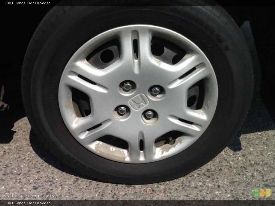 2001 Honda Civic LX Sedan Wheel and Tire Photo #83880582
