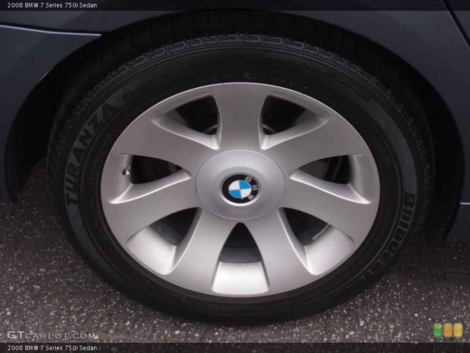 2008 BMW 7 Series 750i Sedan Wheel and Tire Photo #83950264