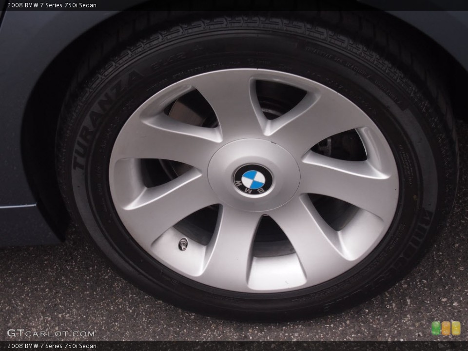 2008 BMW 7 Series 750i Sedan Wheel and Tire Photo #83950306