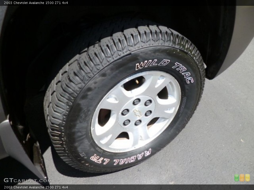 2003 Chevrolet Avalanche 1500 Z71 4x4 Wheel and Tire Photo #83971130
