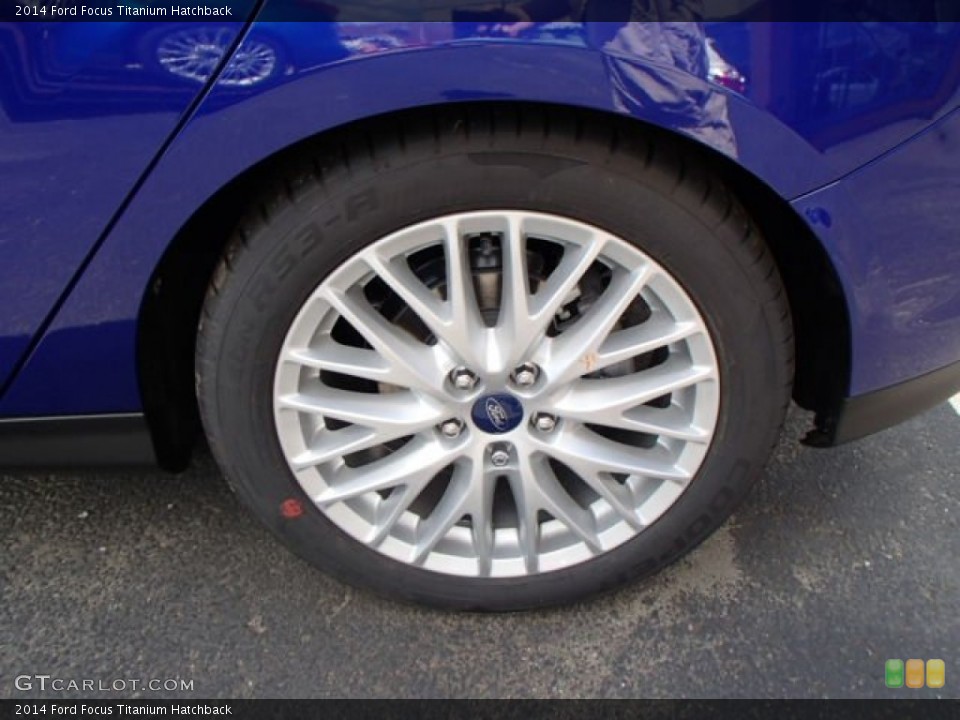 2014 Ford Focus Titanium Hatchback Wheel and Tire Photo #83976582