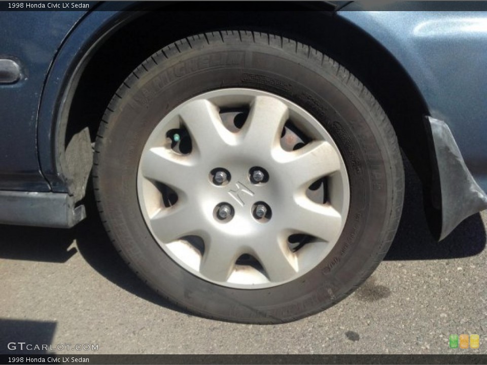 1998 Honda Civic LX Sedan Wheel and Tire Photo #84145302