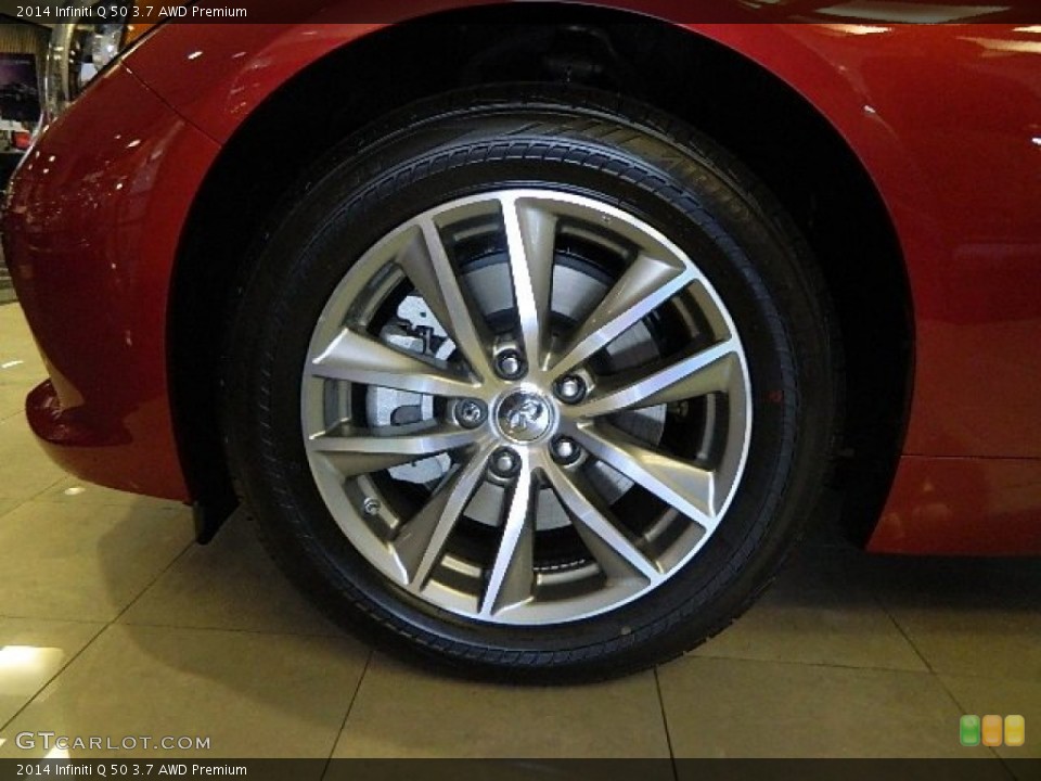 2014 Infiniti Q 50 3.7 AWD Premium Wheel and Tire Photo #84153201