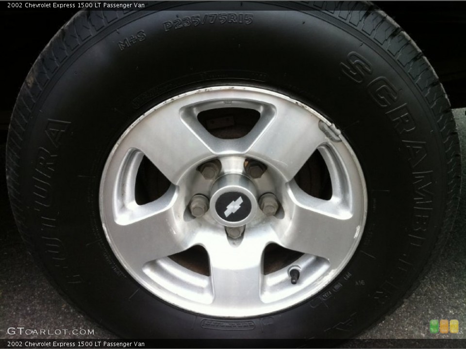 2002 Chevrolet Express 1500 LT Passenger Van Wheel and Tire Photo #84203162