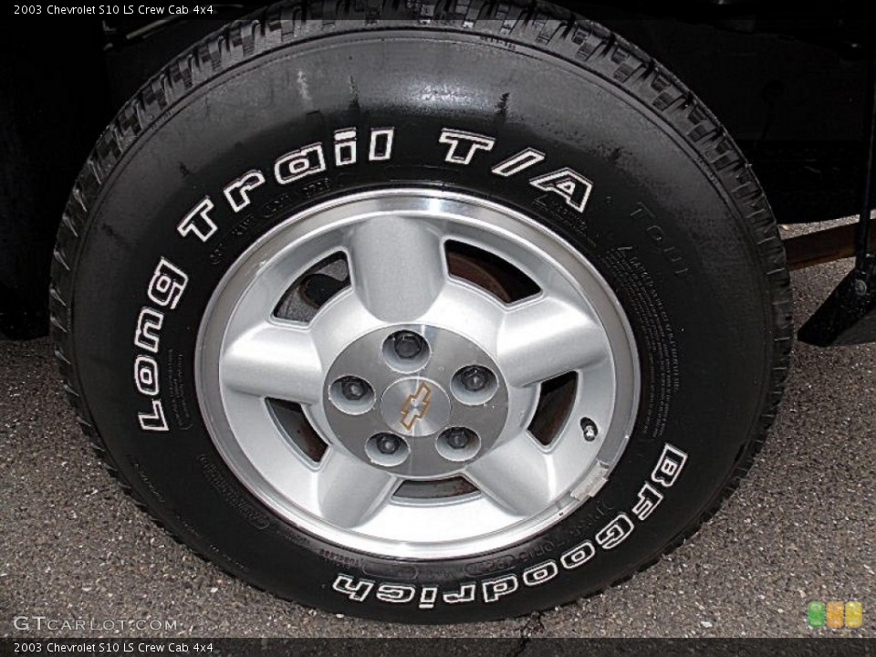 2003 Chevrolet S10 LS Crew Cab 4x4 Wheel and Tire Photo #84437804