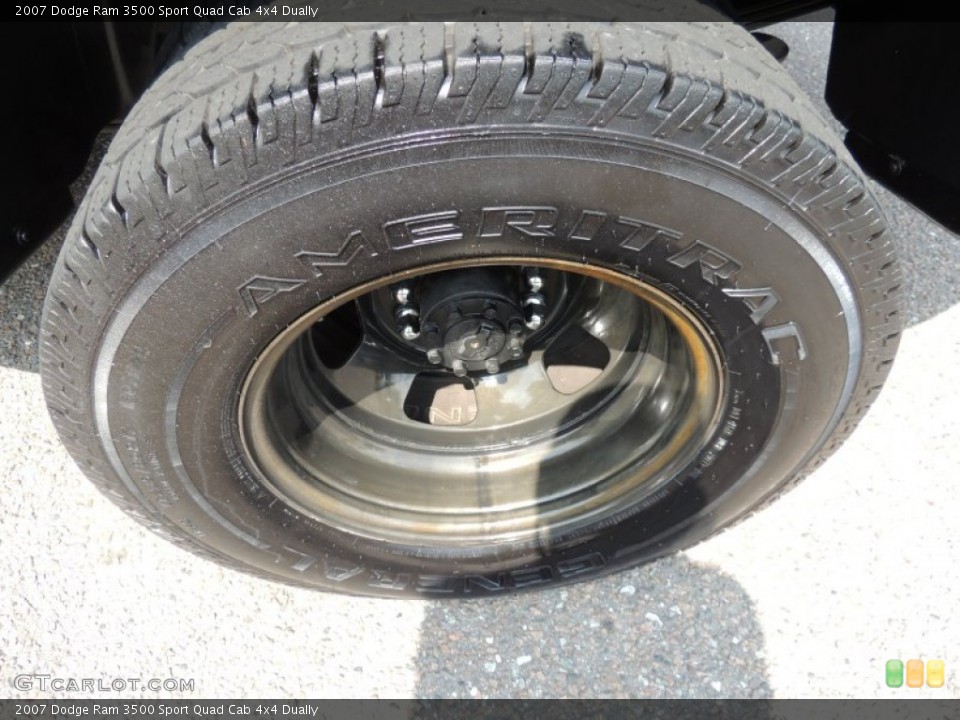 2007 Dodge Ram 3500 Sport Quad Cab 4x4 Dually Wheel and Tire Photo #84567979