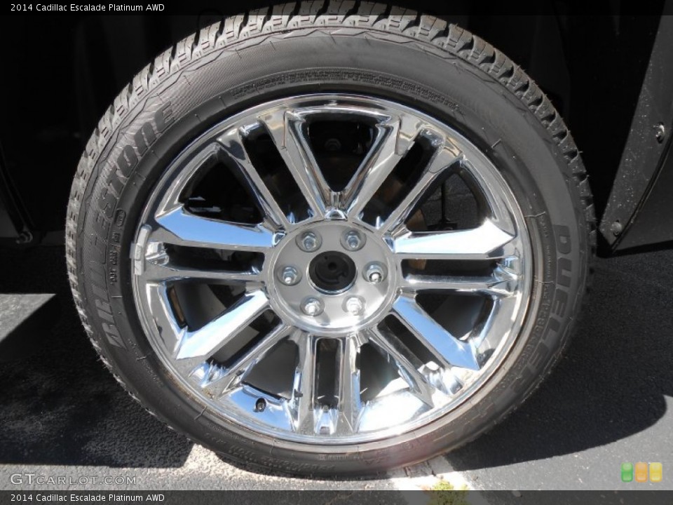 2014 Cadillac Escalade Platinum AWD Wheel and Tire Photo #84599500
