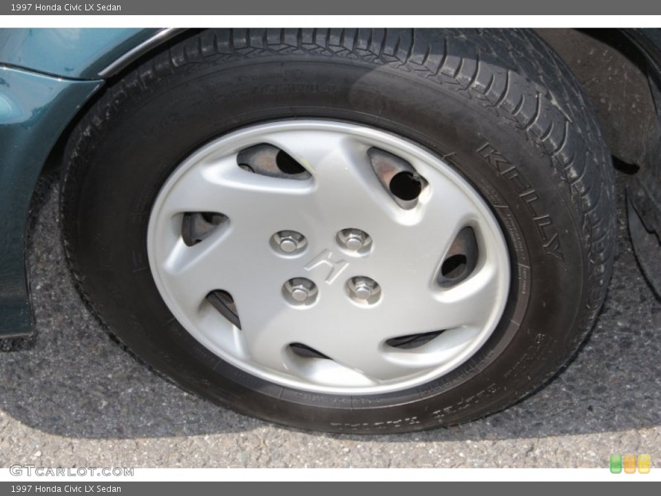 1997 Honda Civic LX Sedan Wheel and Tire Photo #84805133