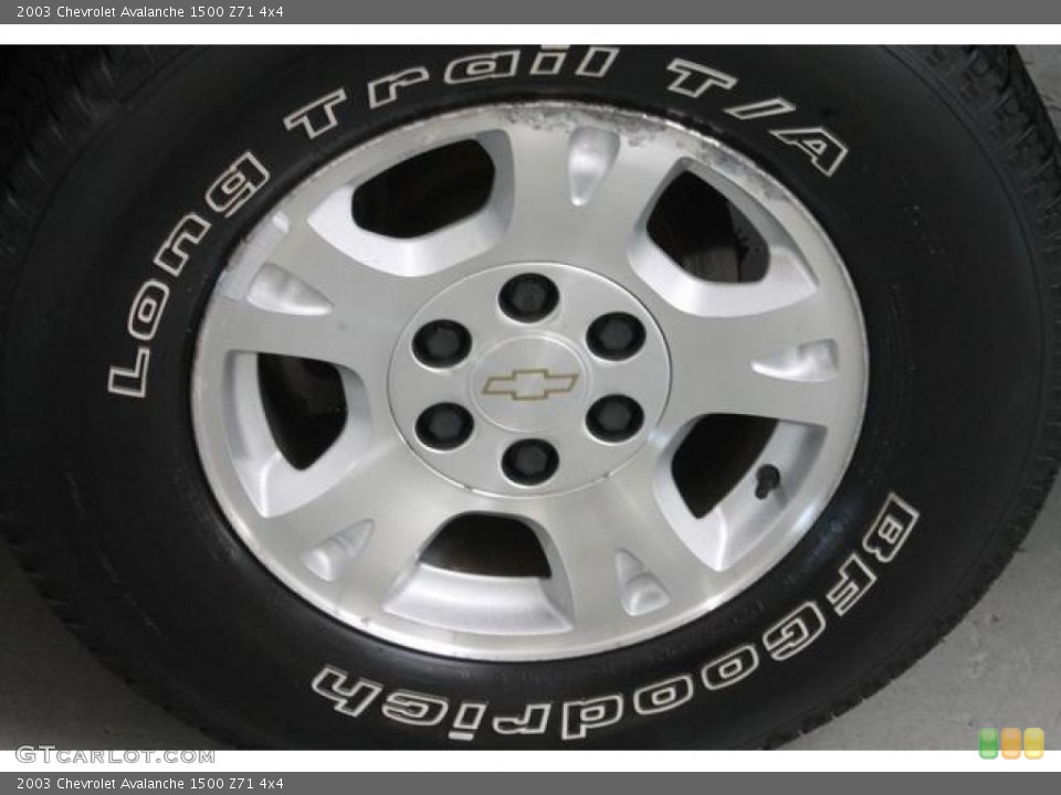 2003 Chevrolet Avalanche 1500 Z71 4x4 Wheel and Tire Photo #84962107