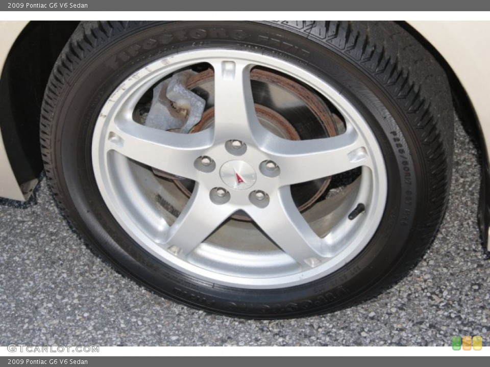 2009 Pontiac G6 V6 Sedan Wheel and Tire Photo #85059472