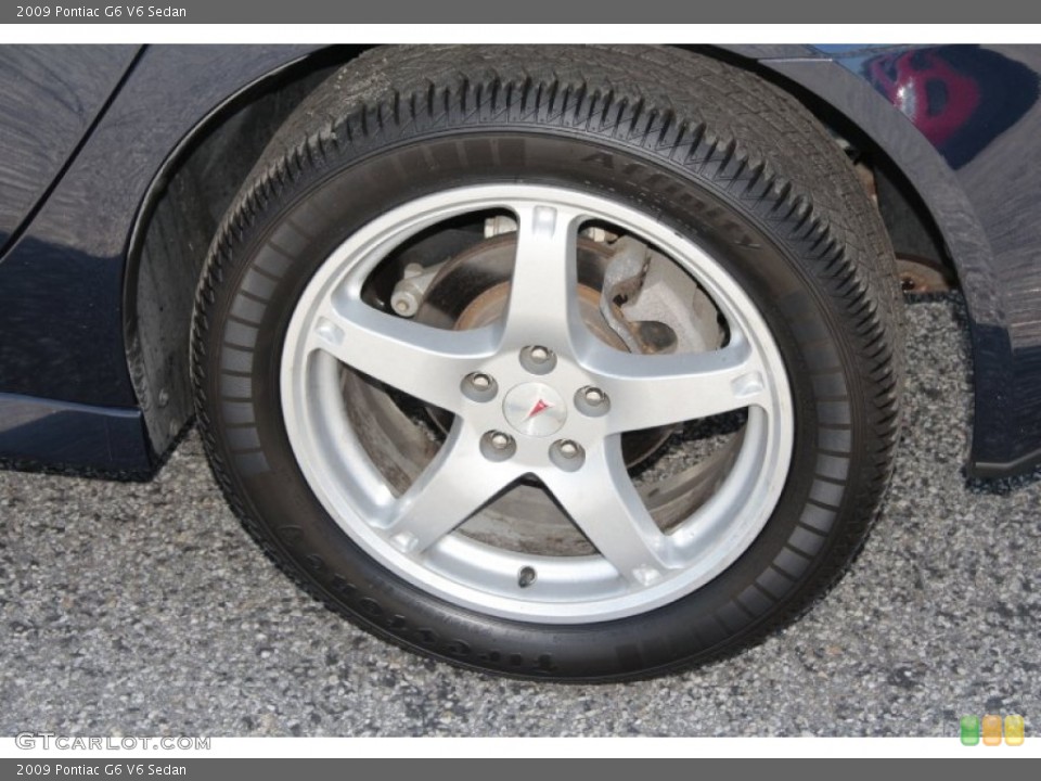 2009 Pontiac G6 V6 Sedan Wheel and Tire Photo #85060009