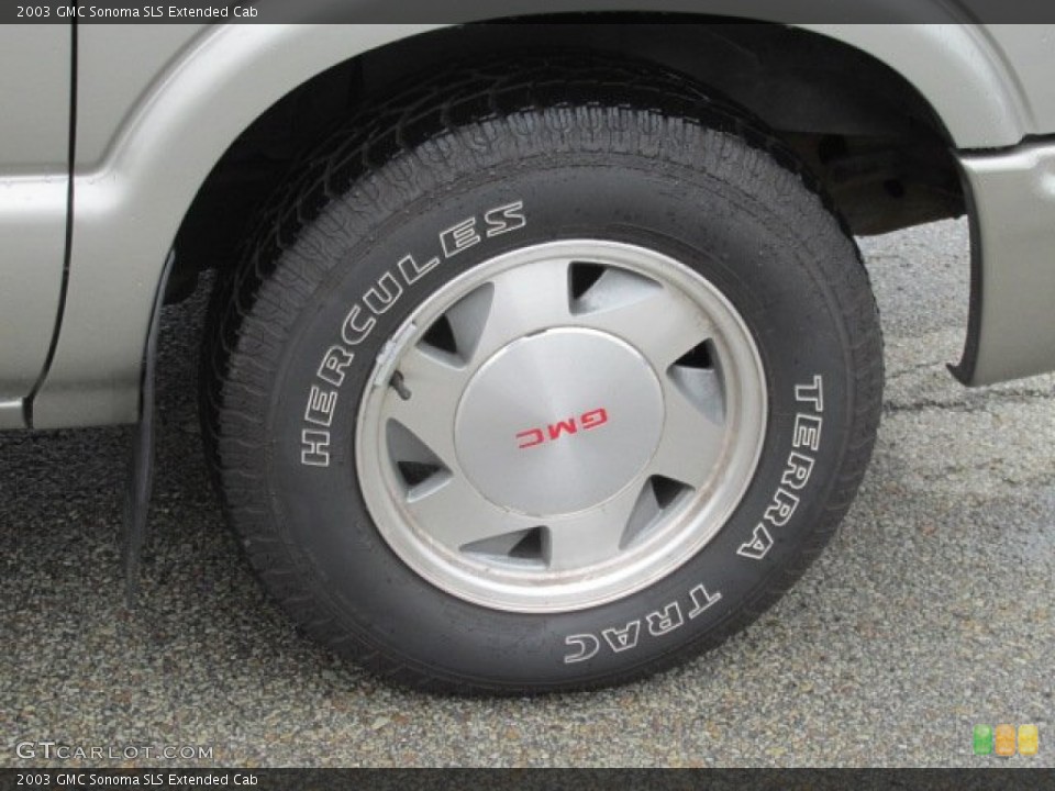 2003 GMC Sonoma SLS Extended Cab Wheel and Tire Photo #85077083