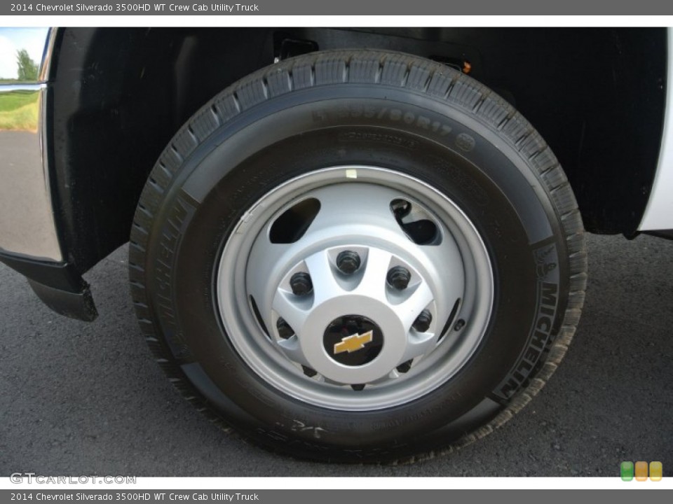 2014 Chevrolet Silverado 3500HD WT Crew Cab Utility Truck Wheel and Tire Photo #85169399
