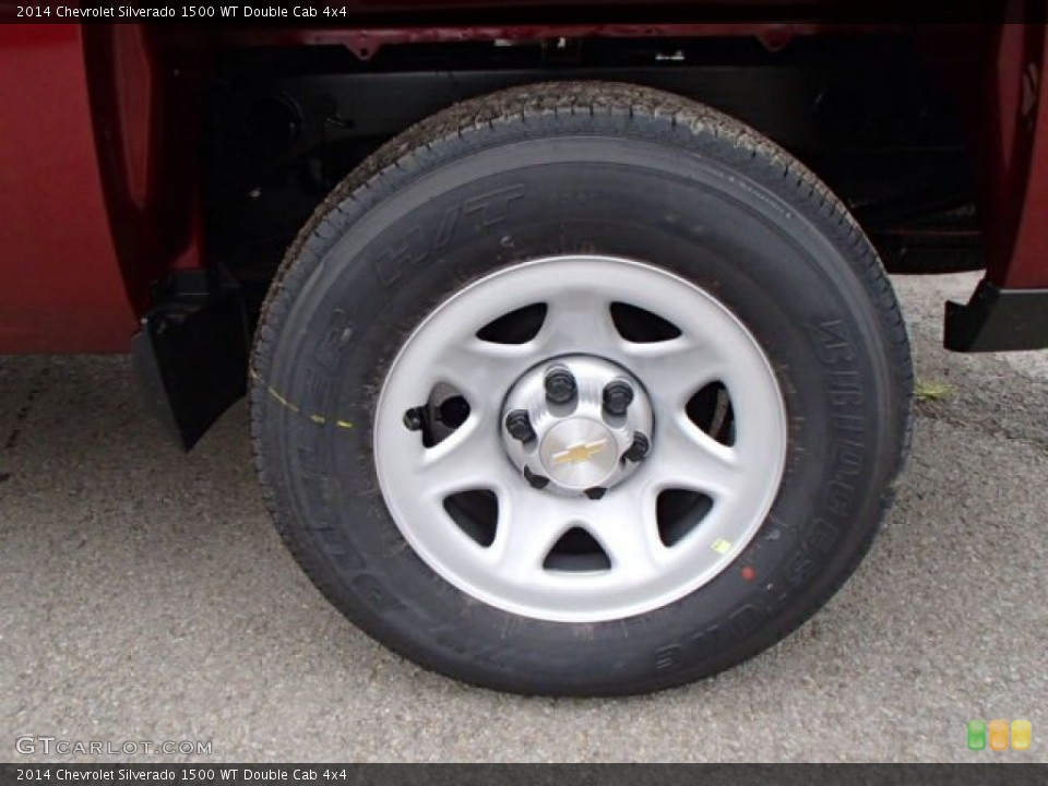 2014 Chevrolet Silverado 1500 WT Double Cab 4x4 Wheel and Tire Photo #85183289