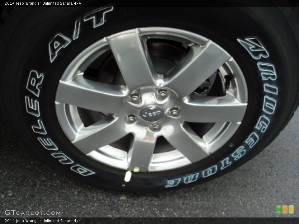 2014 Jeep Wrangler Unlimited Sahara 4x4 Wheel and Tire Photo #85236892