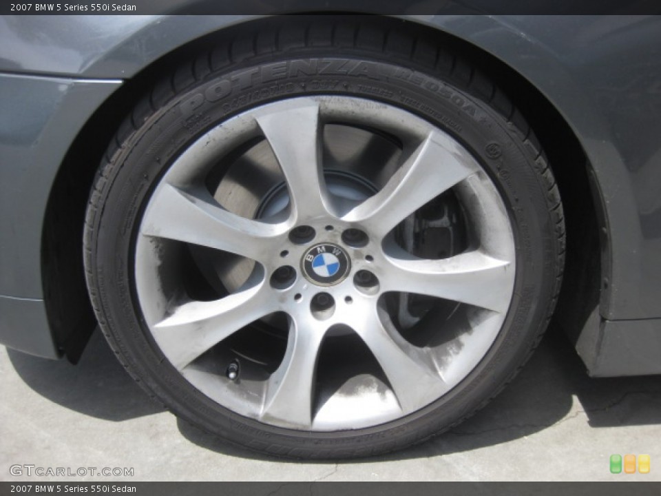 2007 BMW 5 Series 550i Sedan Wheel and Tire Photo #85291724