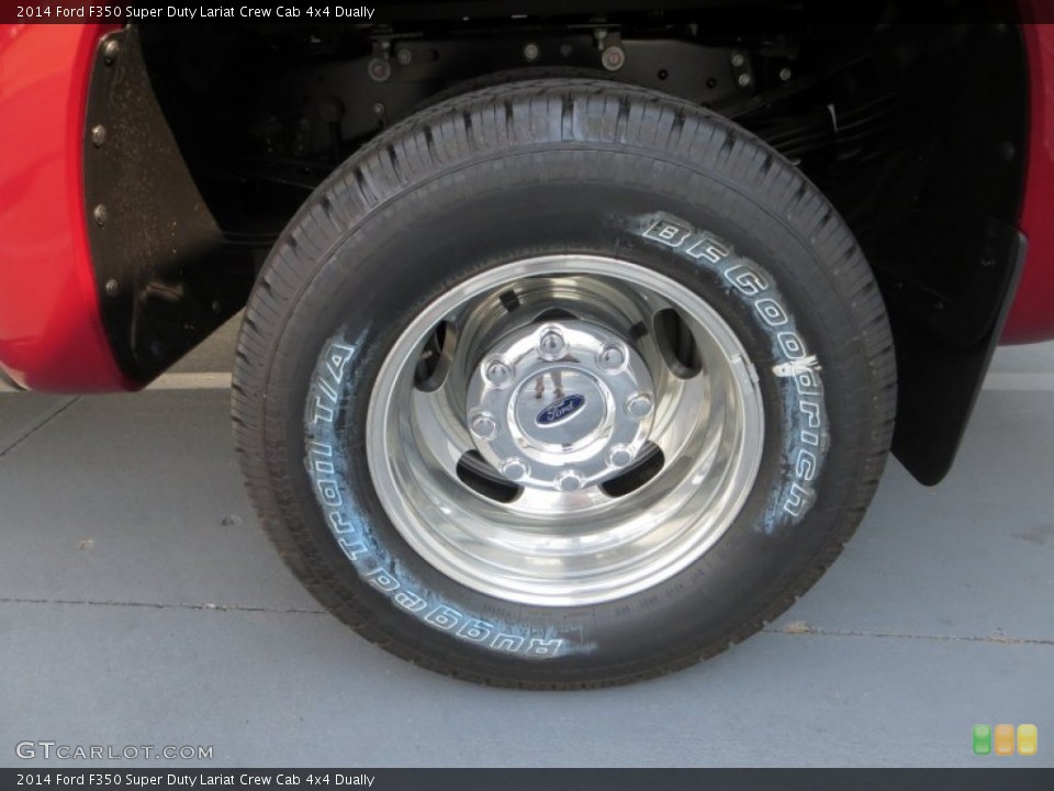 2014 Ford F350 Super Duty Lariat Crew Cab 4x4 Dually Wheel and Tire Photo #85350611