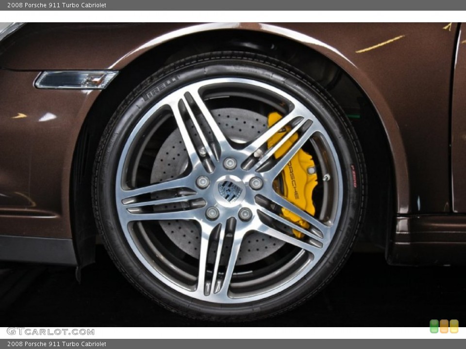 2008 Porsche 911 Turbo Cabriolet Wheel and Tire Photo #85433325