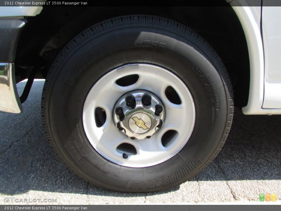 2012 Chevrolet Express LT 3500 Passenger Van Wheel and Tire Photo #85433370
