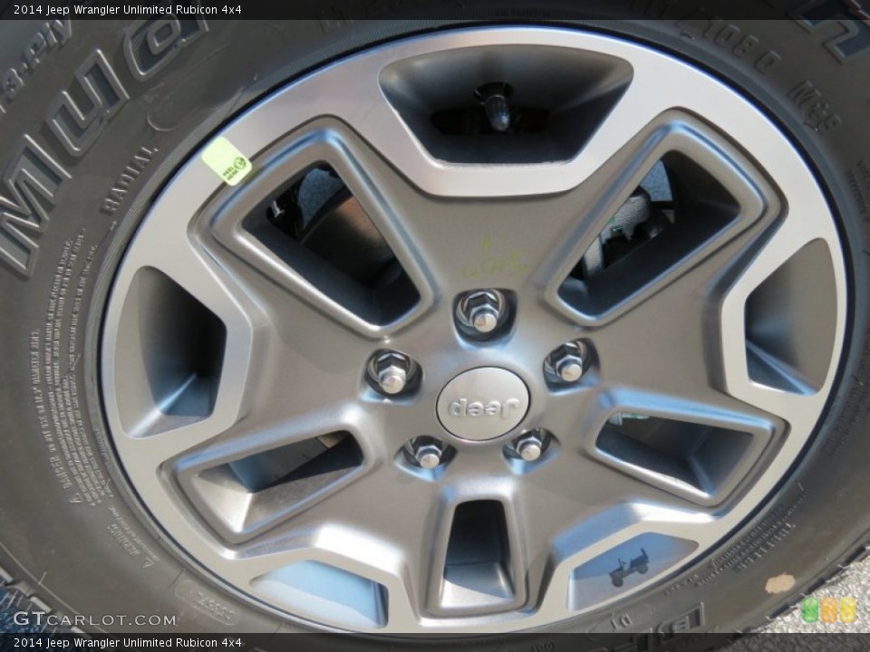 2014 Jeep Wrangler Unlimited Rubicon 4x4 Wheel and Tire Photo #85488627