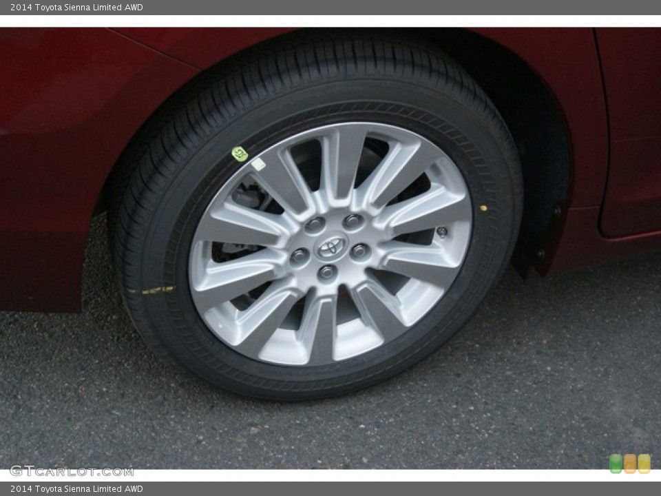 2014 Toyota Sienna Limited AWD Wheel and Tire Photo #85618333