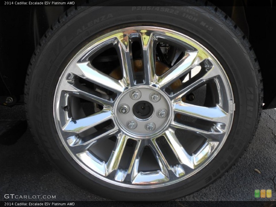 2014 Cadillac Escalade ESV Platinum AWD Wheel and Tire Photo #85736780