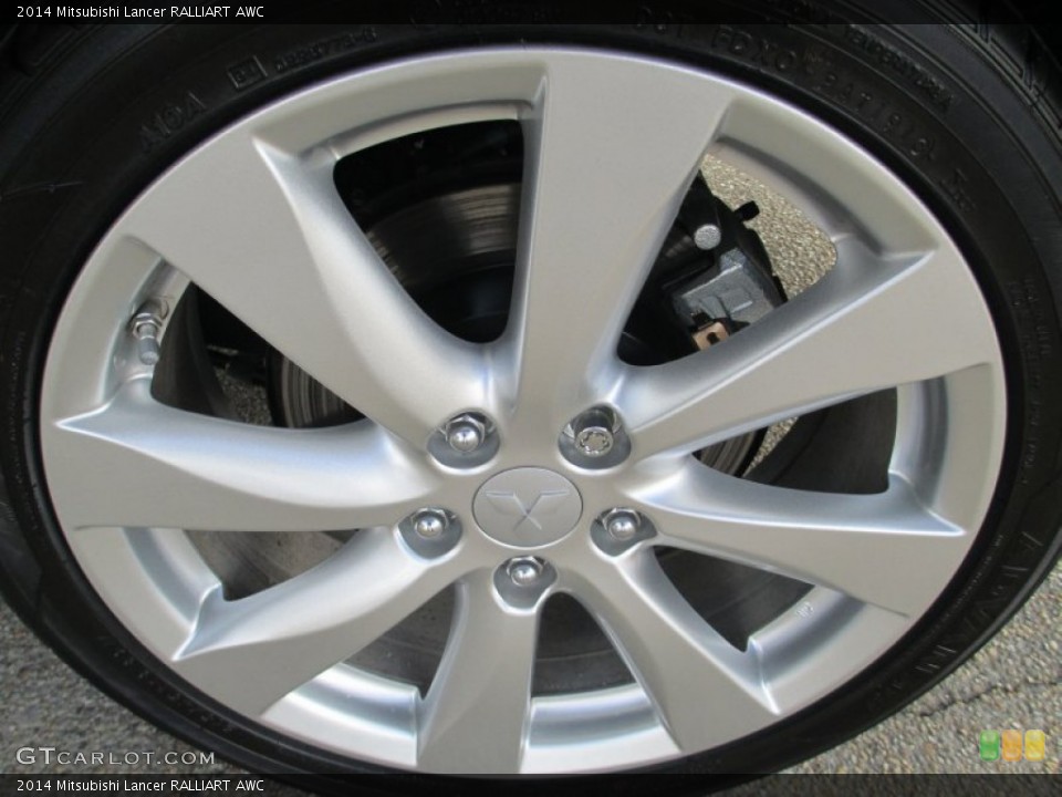 2014 Mitsubishi Lancer RALLIART AWC Wheel and Tire Photo #85756602