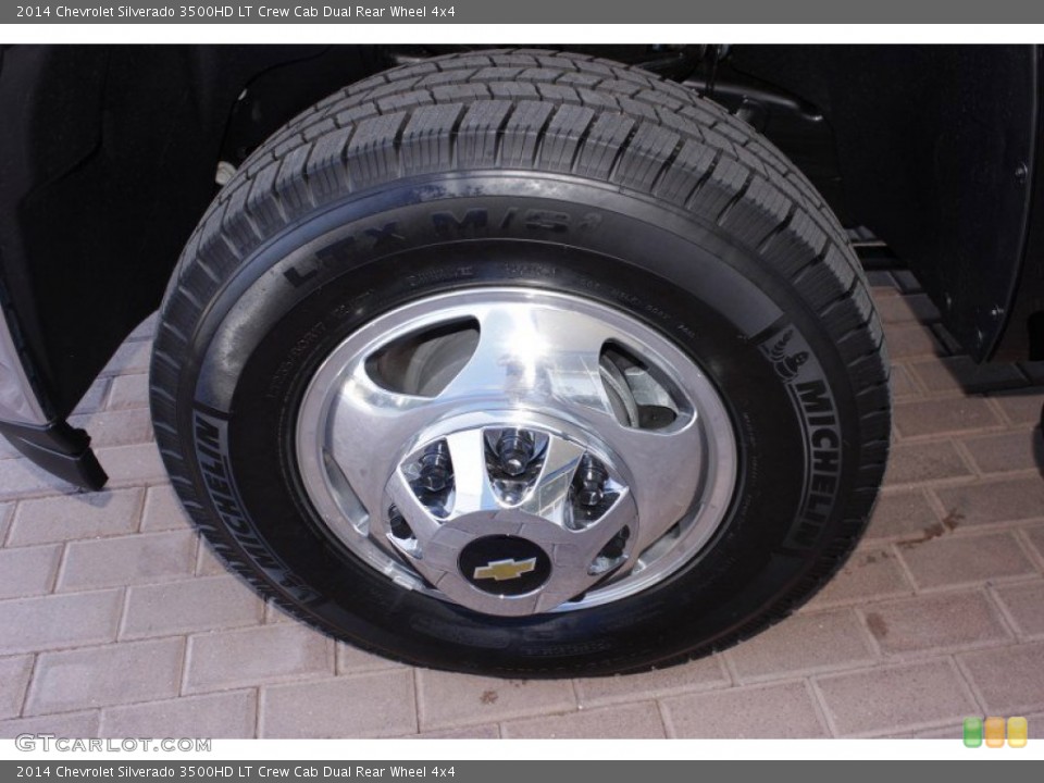 2014 Chevrolet Silverado 3500HD LT Crew Cab Dual Rear Wheel 4x4 Wheel and Tire Photo #85851364