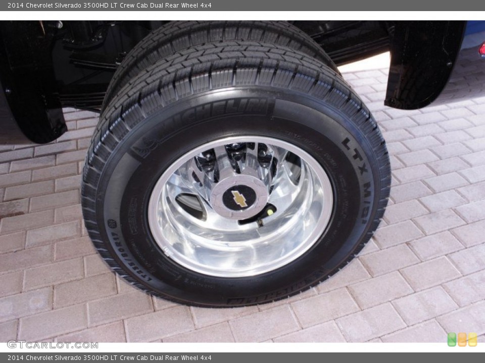 2014 Chevrolet Silverado 3500HD LT Crew Cab Dual Rear Wheel 4x4 Wheel and Tire Photo #85851463