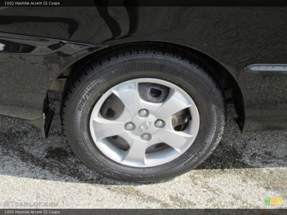 2002 Hyundai Accent GS Coupe Wheel and Tire Photo #85868131