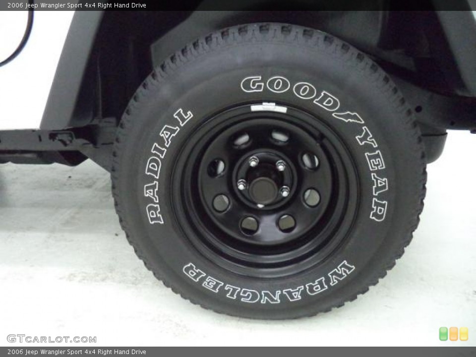 2006 Jeep Wrangler Sport 4x4 Right Hand Drive Wheel and Tire Photo #86031490