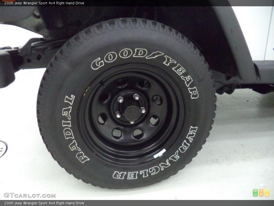 2006 Jeep Wrangler Sport 4x4 Right Hand Drive Wheel and Tire Photo #86031511