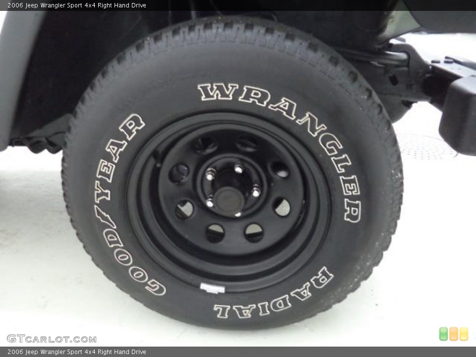 2006 Jeep Wrangler Sport 4x4 Right Hand Drive Wheel and Tire Photo #86031535