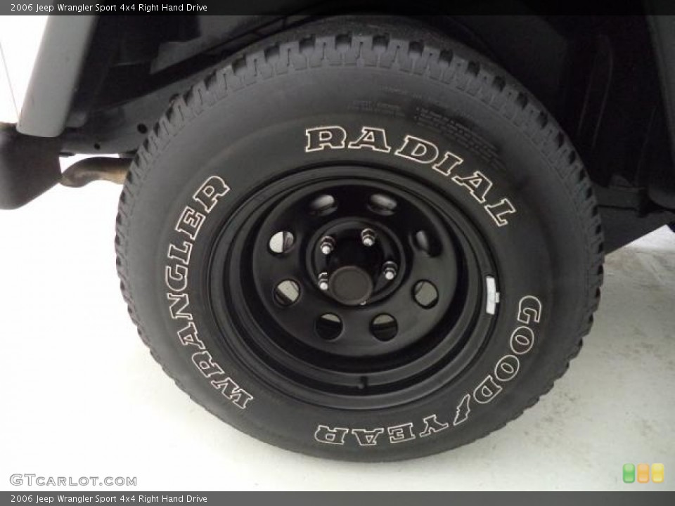 2006 Jeep Wrangler Sport 4x4 Right Hand Drive Wheel and Tire Photo #86031559