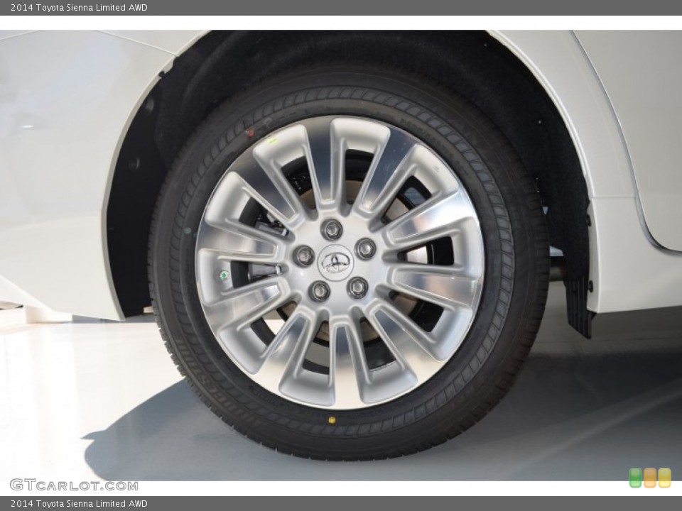 2014 Toyota Sienna Limited AWD Wheel and Tire Photo #86108920