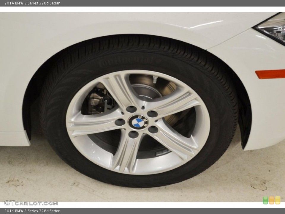 2014 BMW 3 Series 328d Sedan Wheel and Tire Photo #86168705