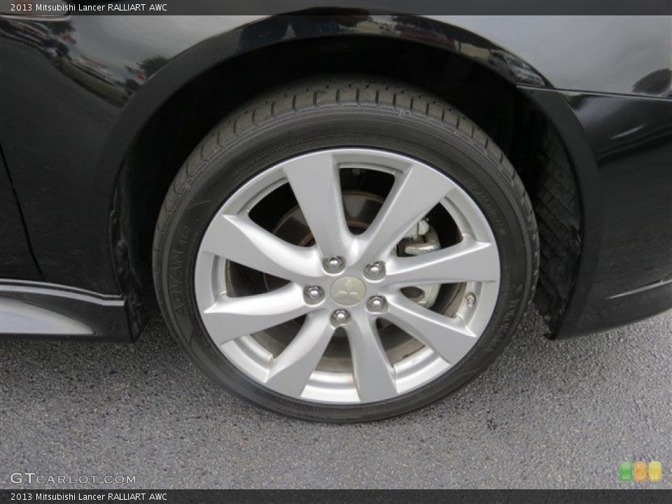 2013 Mitsubishi Lancer RALLIART AWC Wheel and Tire Photo #86260988