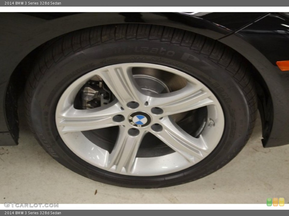 2014 BMW 3 Series 328d Sedan Wheel and Tire Photo #86369199