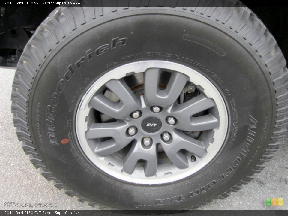 2011 Ford F150 SVT Raptor SuperCab 4x4 Wheel and Tire Photo #86449575