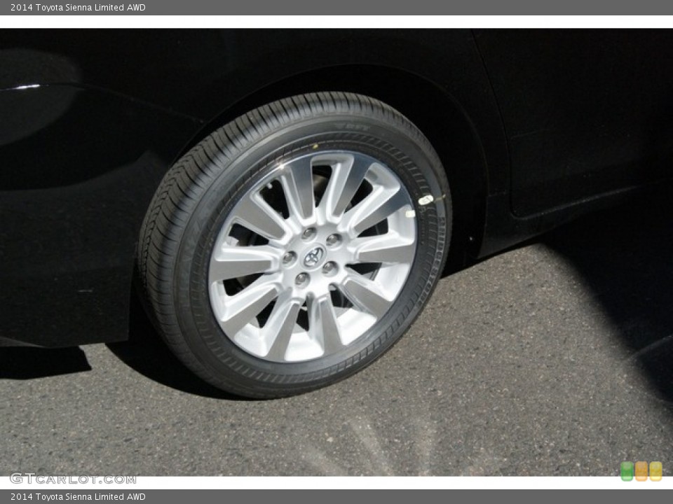 2014 Toyota Sienna Limited AWD Wheel and Tire Photo #86590593