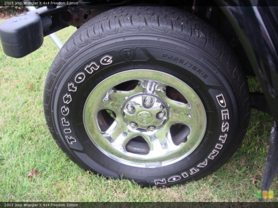 2003 Jeep Wrangler X 4x4 Freedom Edition Wheel and Tire Photo #86664814